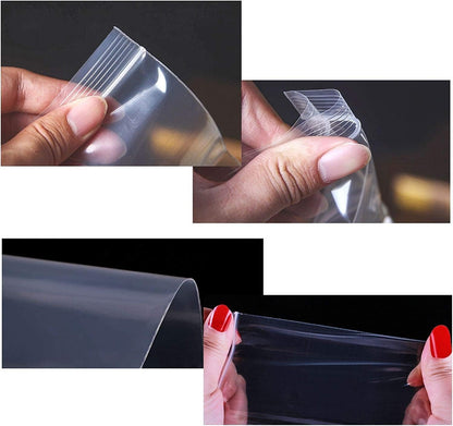 Clear Plastic Jewelery Bags 3" X 7" - 300 Pcs with Zipper and Hang Hole for Packaging Shipping & Incense