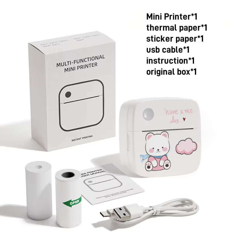 B2 Mini Printer Sticker Thermal Inkless Printer Ios Android Bluetooth Portable Printers Photo Printing Maker for Iphone Xiaomi