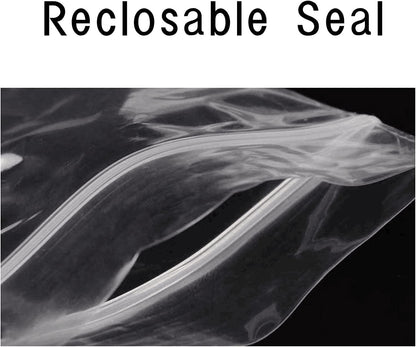 Clear Plastic Jewelery Bags 3" X 7" - 300 Pcs with Zipper and Hang Hole for Packaging Shipping & Incense